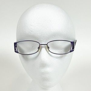 La Matta Rapsody Women Eyeglass Frame Tortoise Purple Metal Cutout 52-16-135